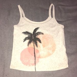 Aeropostale xS Palm Tree Crop Top